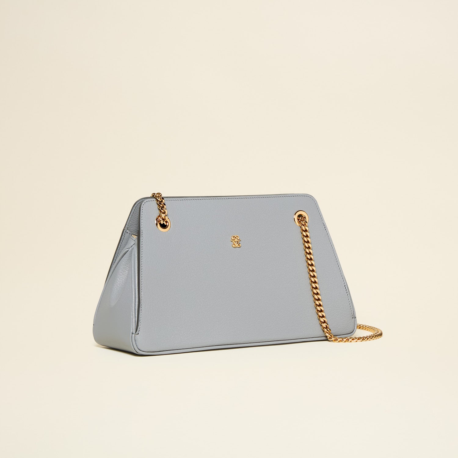 Germaine Guérin Sac Lorette Chèvre Gris Paris 3/4