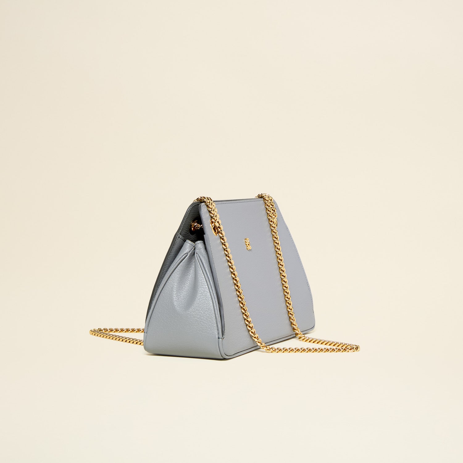 Germaine Guérin Sac Lorette Chèvre Gris Paris 3/4