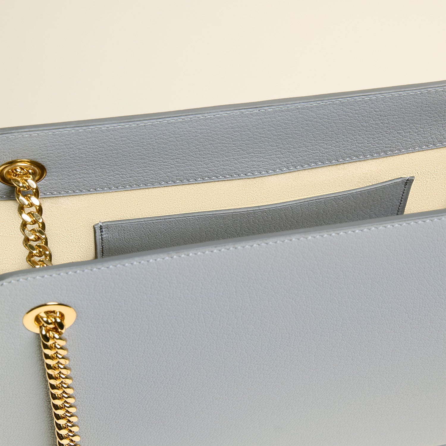 Germaine Guérin Sac Lorette Chèvre Gris Paris Intérieur