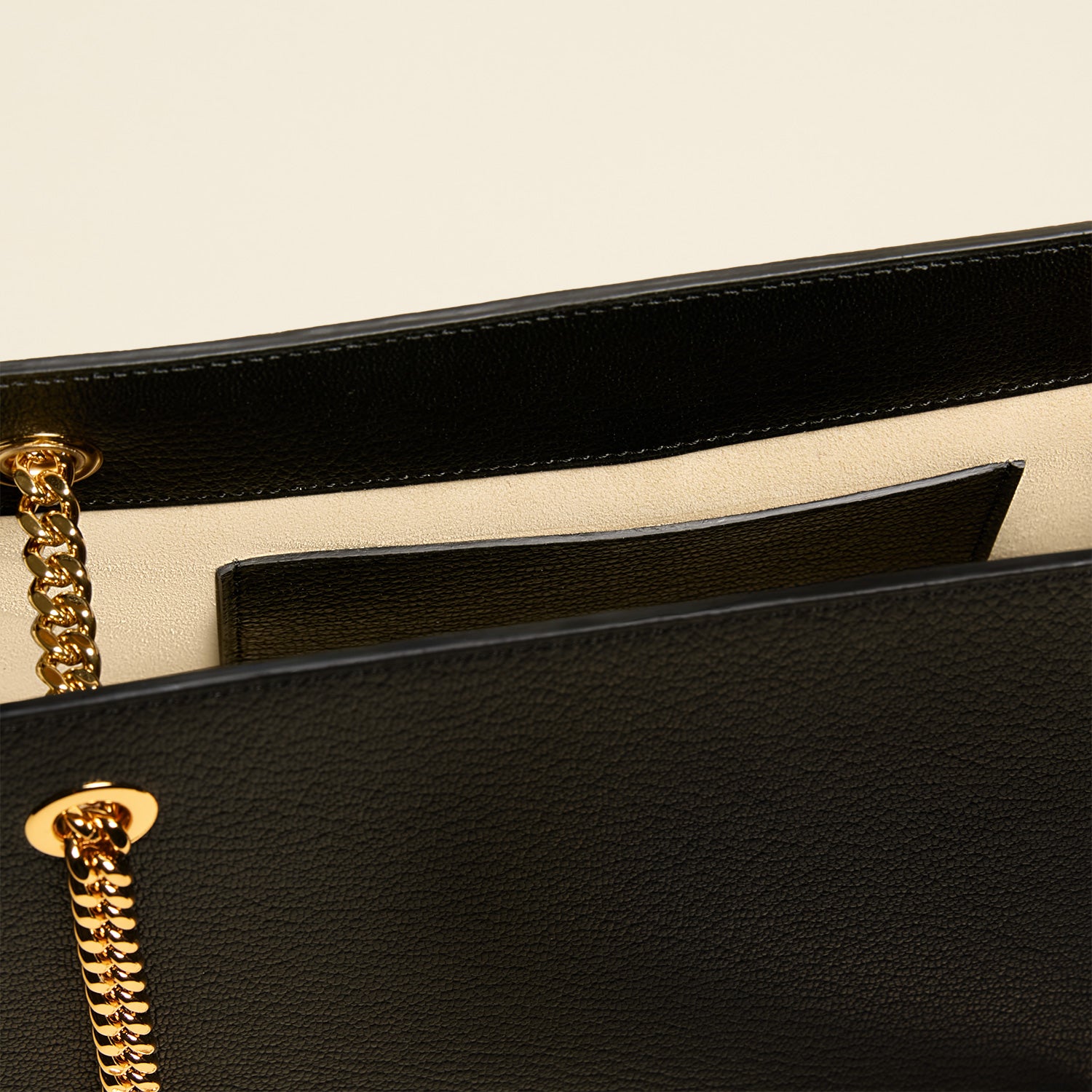 Germaine Guérin Sac Lorette Chèvre Noir Détail